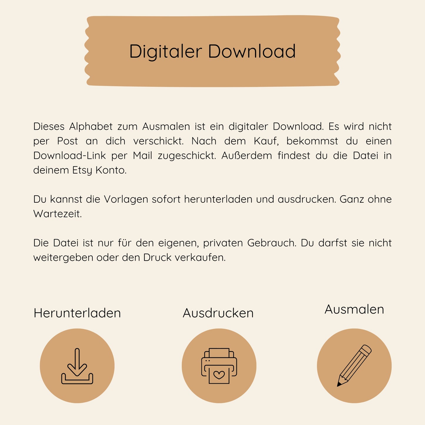 Tierisches Alphabet – Ausmalbilder zum Ausdrucken: Digitaler Download, sofortiger PDF-Link. 26 Buchstaben mit Tieren, zum privaten Gebrauch, unbegrenzter Ausdruck in A4.