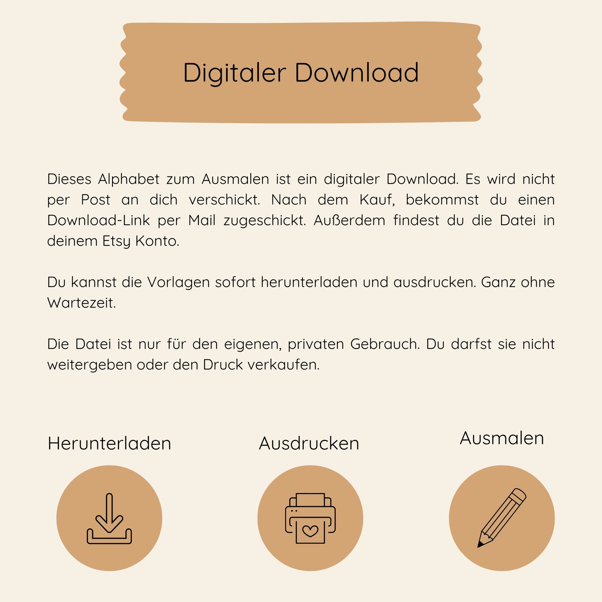 Tierisches Alphabet – Ausmalbilder zum Ausdrucken: Digitaler Download, sofortiger PDF-Link. 26 Buchstaben mit Tieren, zum privaten Gebrauch, unbegrenzter Ausdruck in A4.