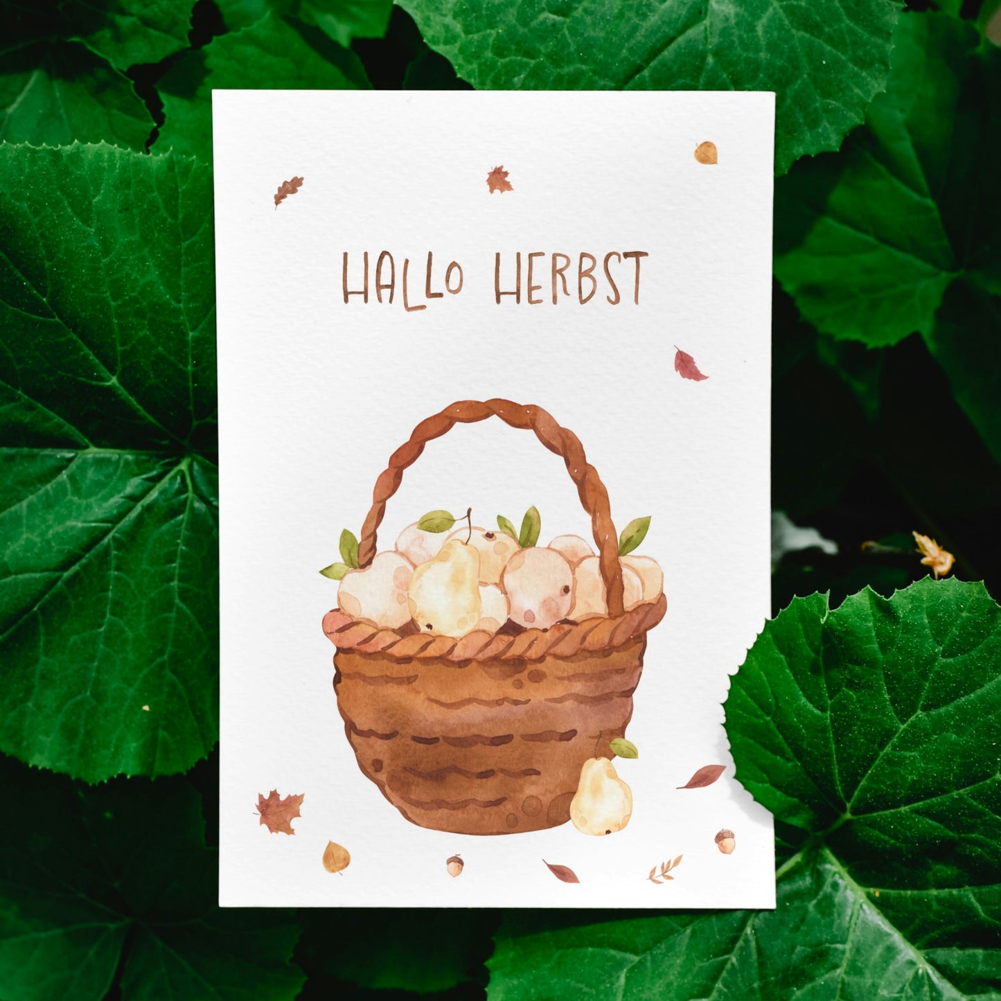 Karte Hallo Herbst – Obstkorb