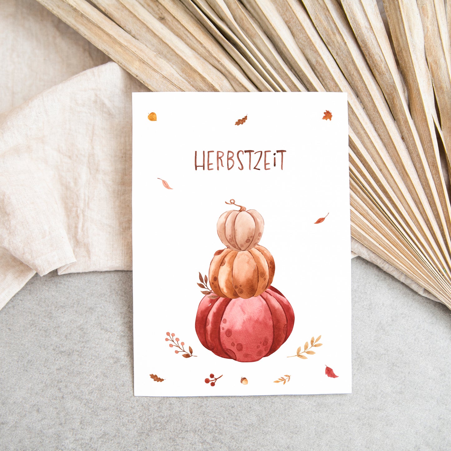 Karte Herbstzeit - Kürbisse