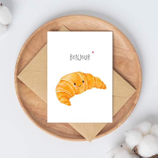 Karte Bonjour Croissant