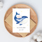 Personalisierte Geburtskarte - Baby & Wal