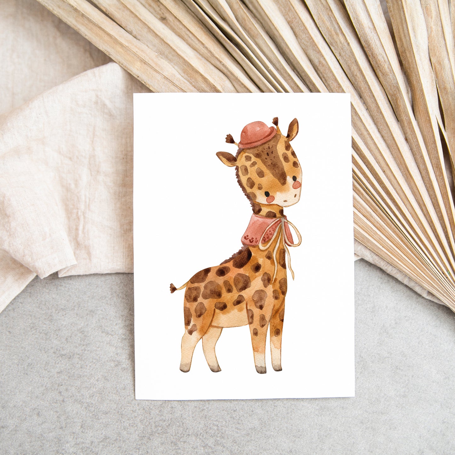 Postkarte Giraffe Greta