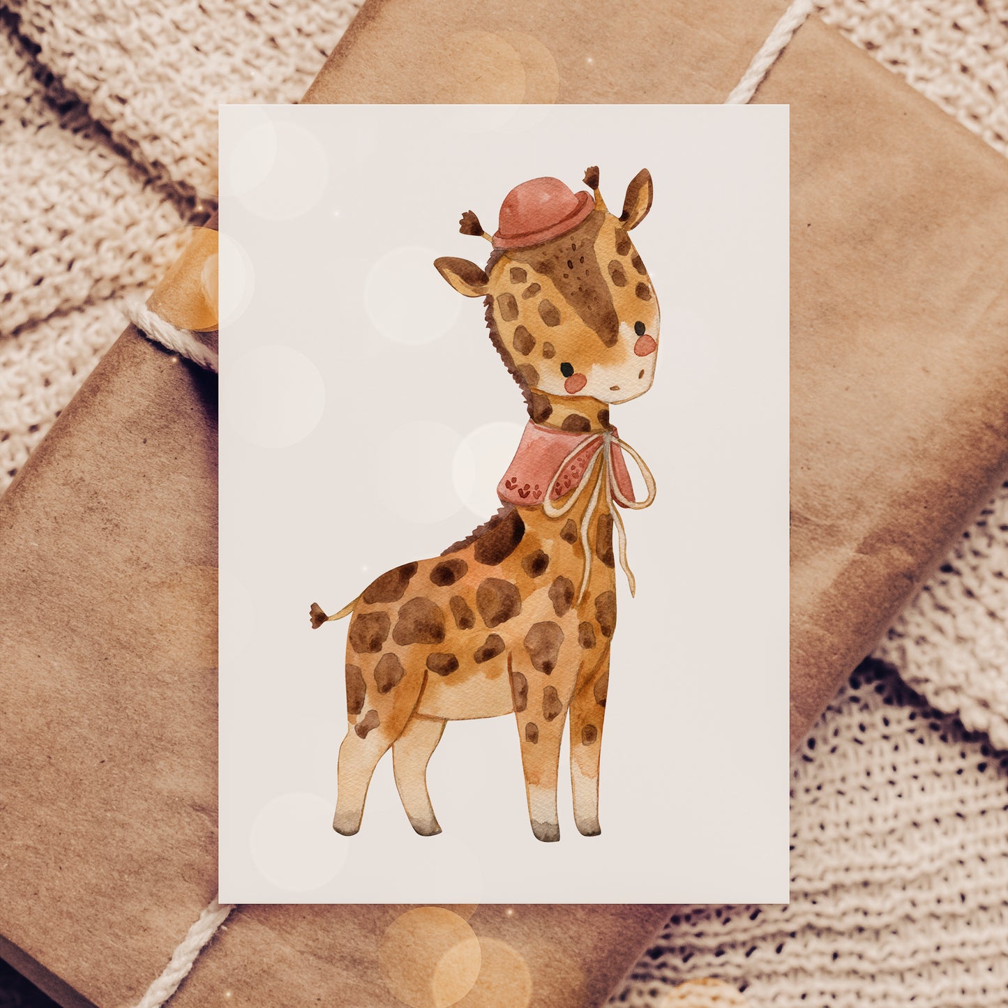 Postkarte Giraffe Greta