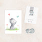 Katze Geschenkset – Karte, Lesezeichen & Sticker