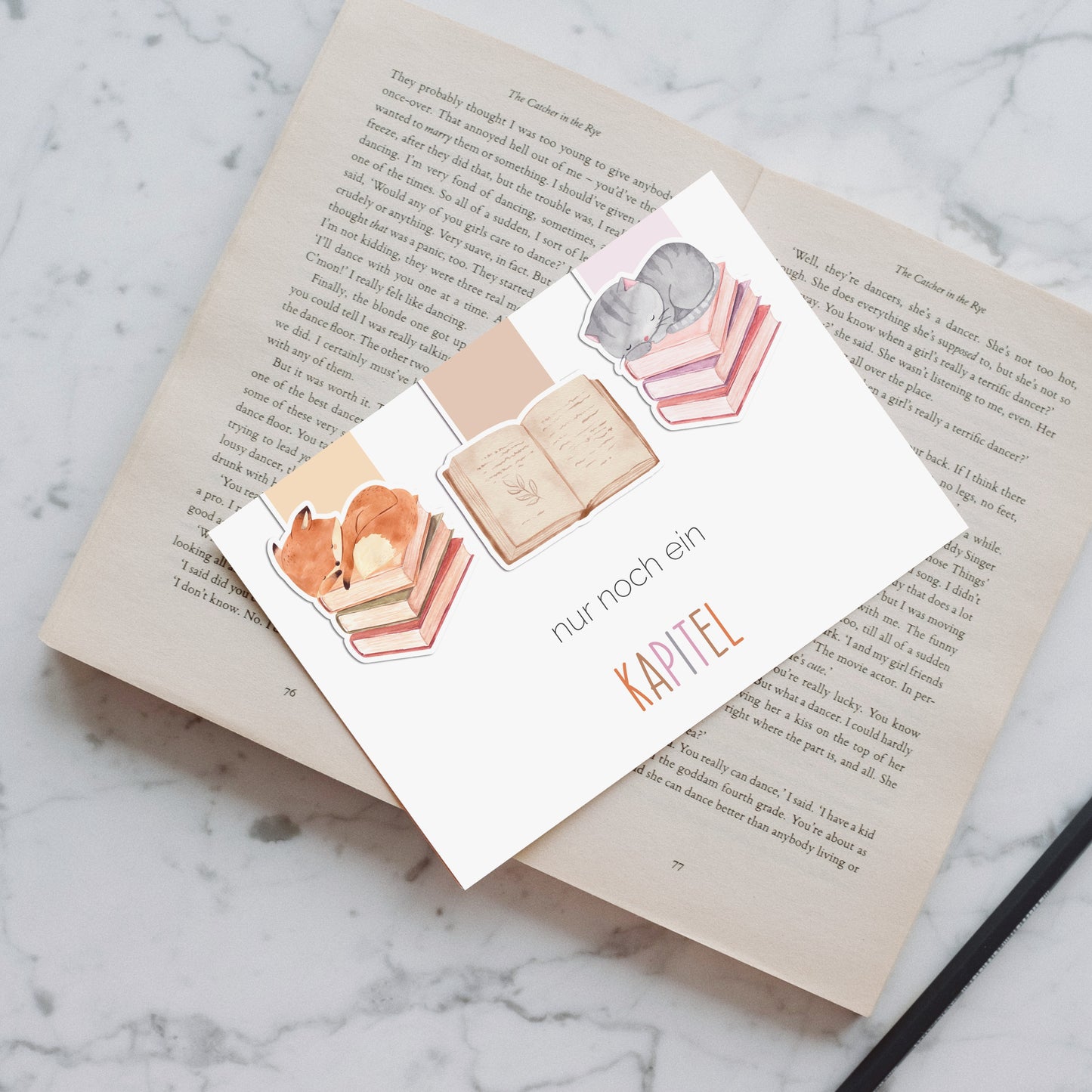 Magnetische Lesezeichen Buchliebe – 3er Set