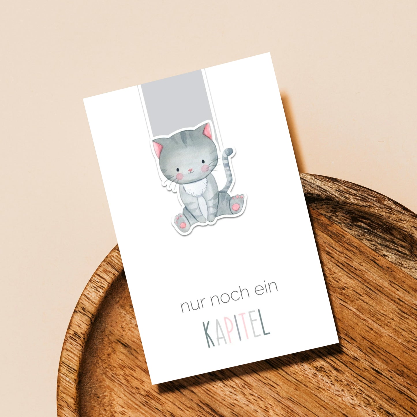 Katze Geschenkset – Karte, Lesezeichen & Sticker