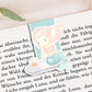 Magnetisches Lesezeichen Meerjungfrau mit handgemaltem Cartoon-Motiv einer Meerjungfrau, ideal zum sicheren Markieren von Buchseiten. Perfekt für Bücherliebhaberinnen.