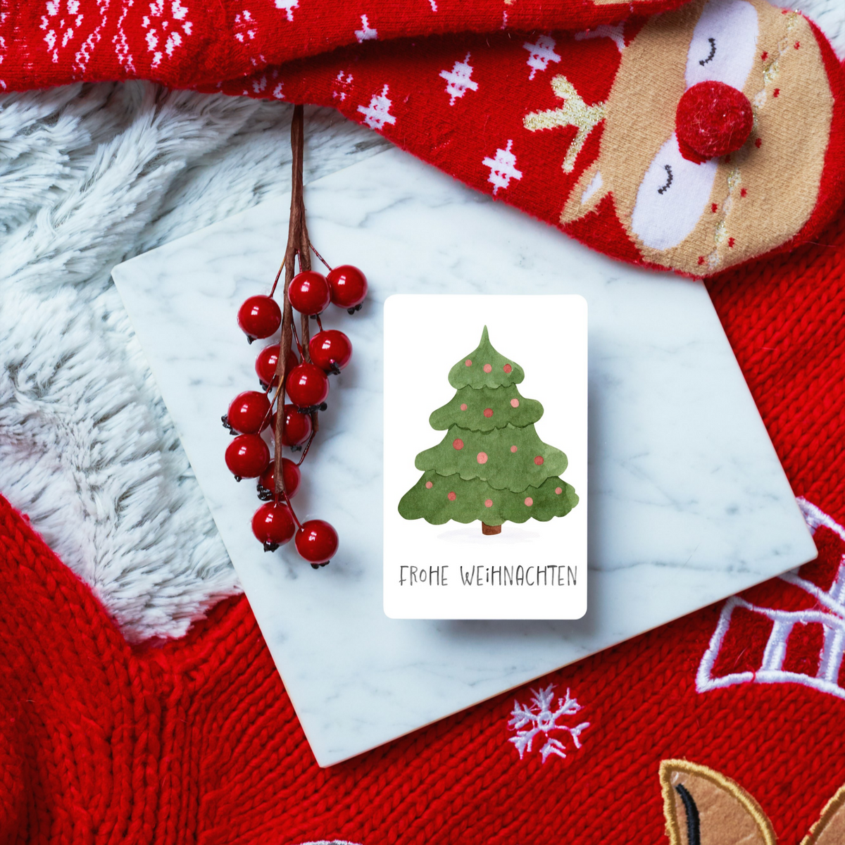 Mini Weihnachtskarte Weihnachtsbaum