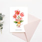 Kleine Dankeskarten mit Maus und Blumen – 10er Set
