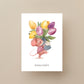 Kleine Dankeskarten mit Maus und Tulpen – 10er Set