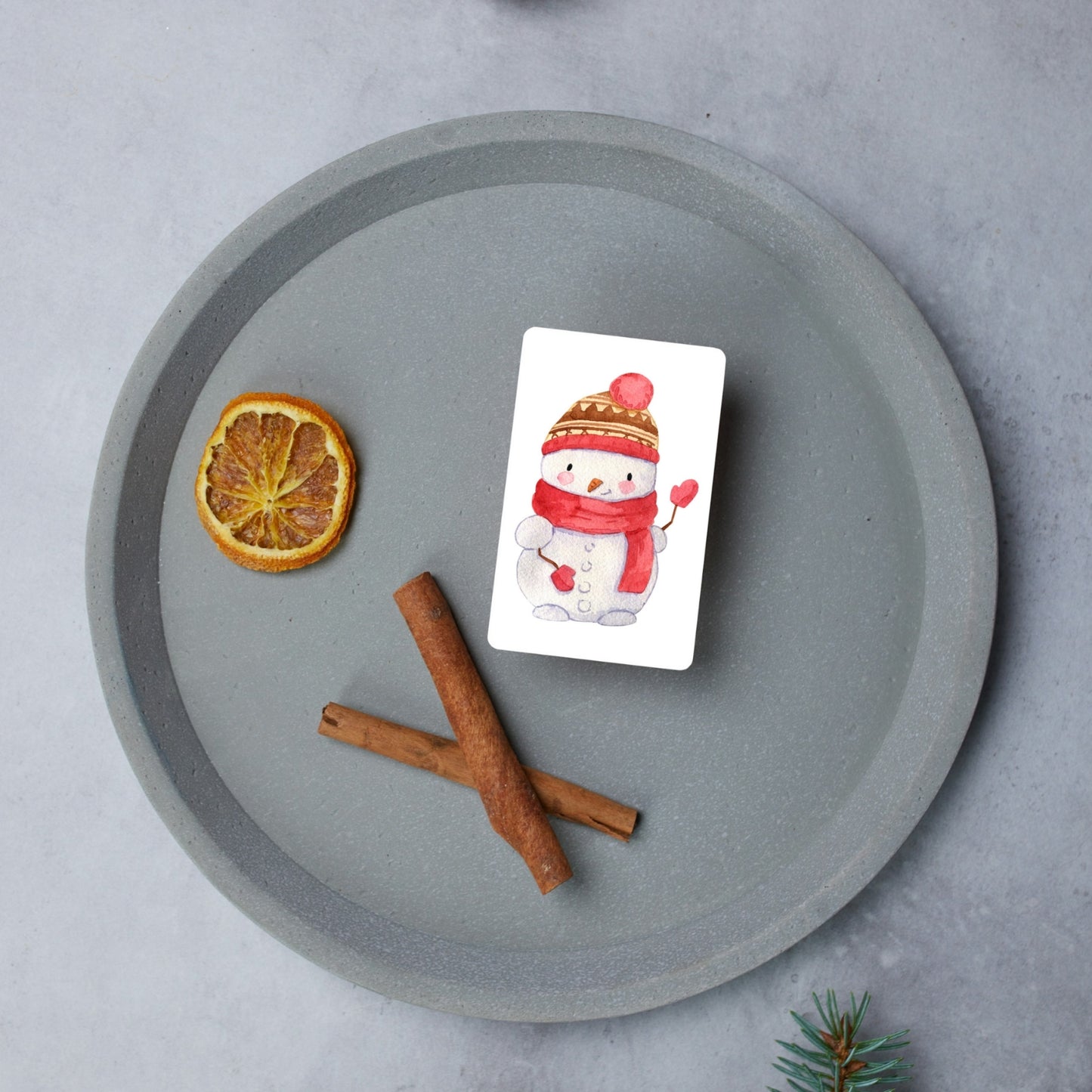 Mini Weihnachtskarte Schneemann