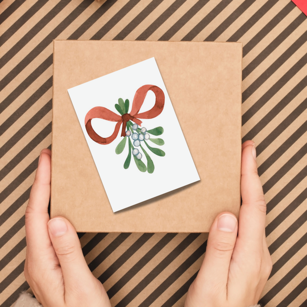 Mini Weihnachtskarte Mistelzweig