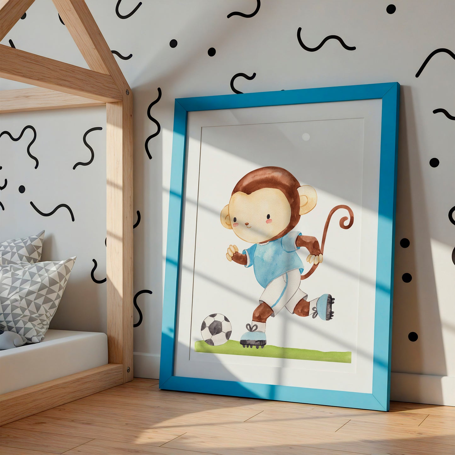 Fußball Affe Poster