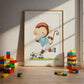 Fußball Affe Poster