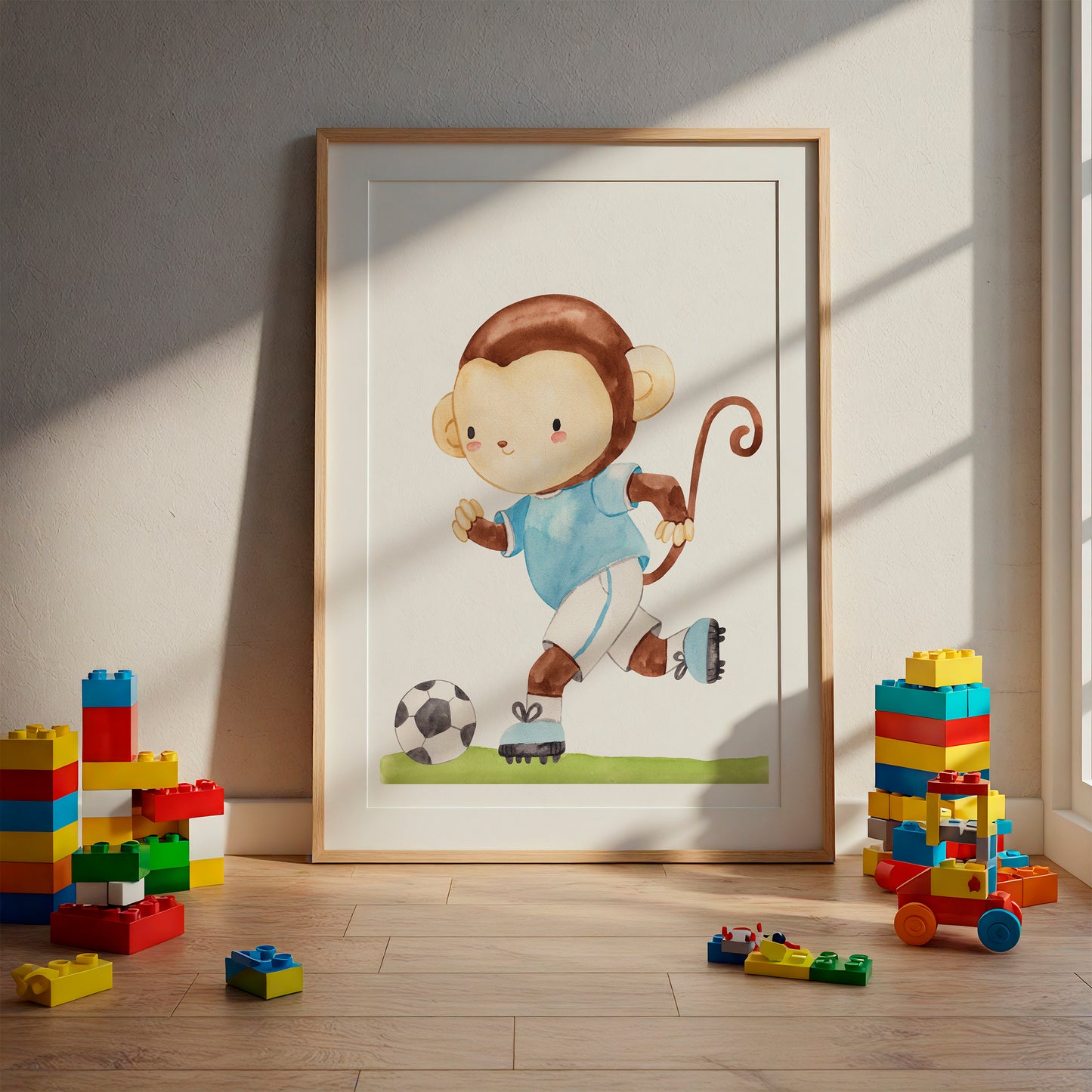 Fußball Affe Poster