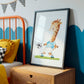 Fußball Giraffe Poster