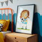 Fußball Löwe Poster