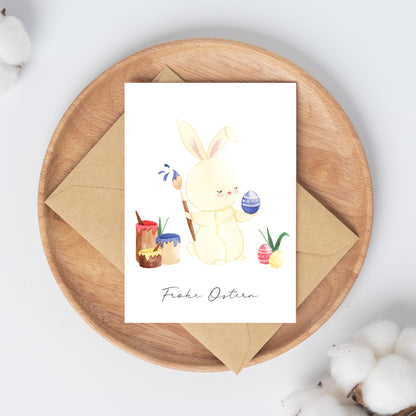Osterkarte Hase & Osterei