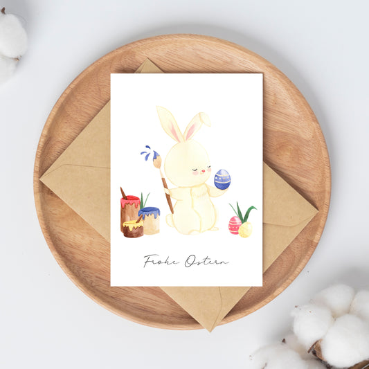 Osterkarte Hase & Osterei