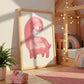 Kleiner pinker Dino Poster