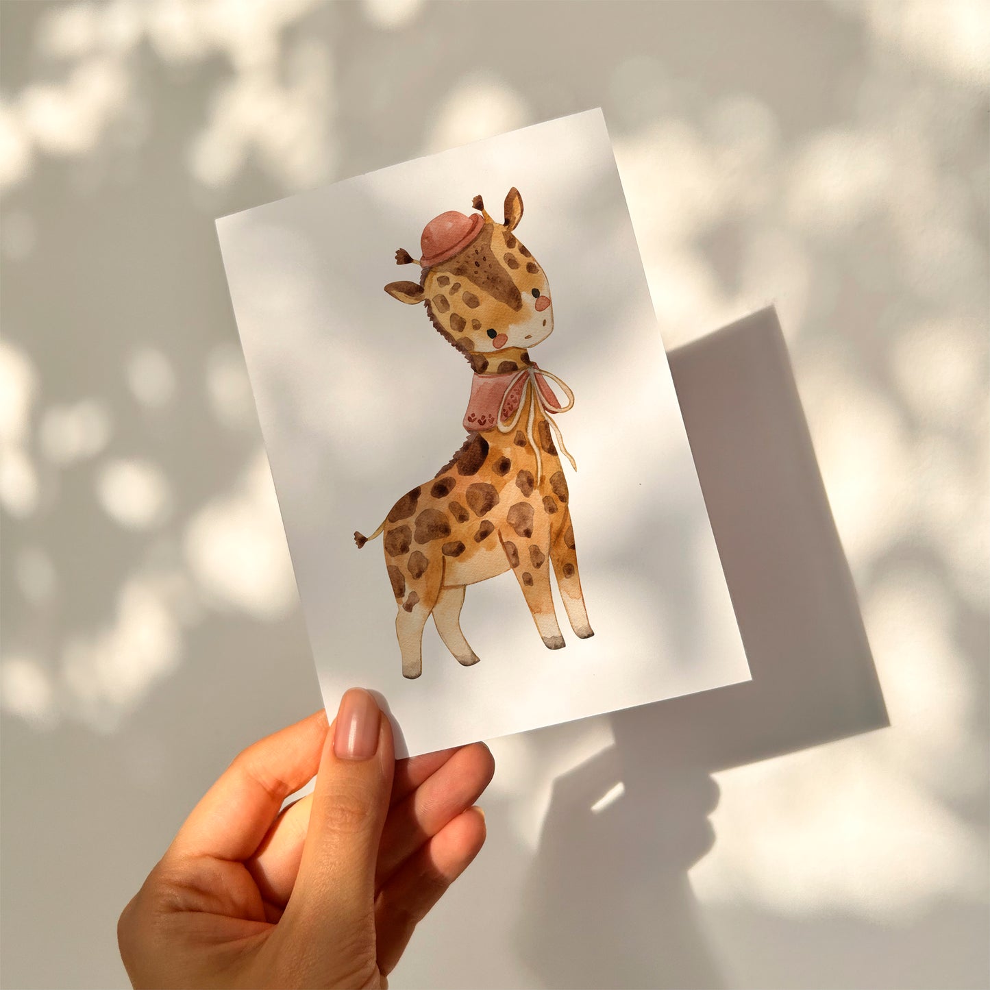 Postkarte Giraffe Greta