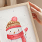 Weihnachtsposter Schneemann