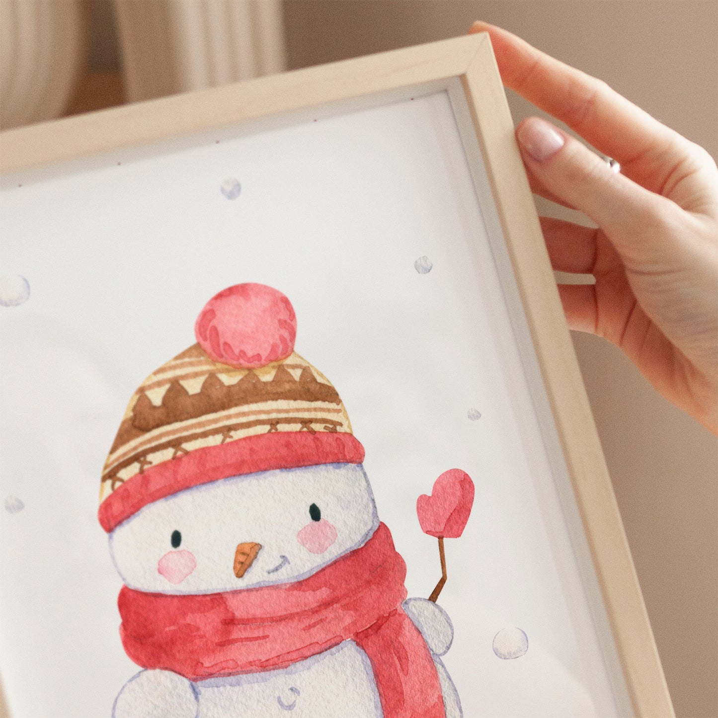 Weihnachtsposter Schneemann