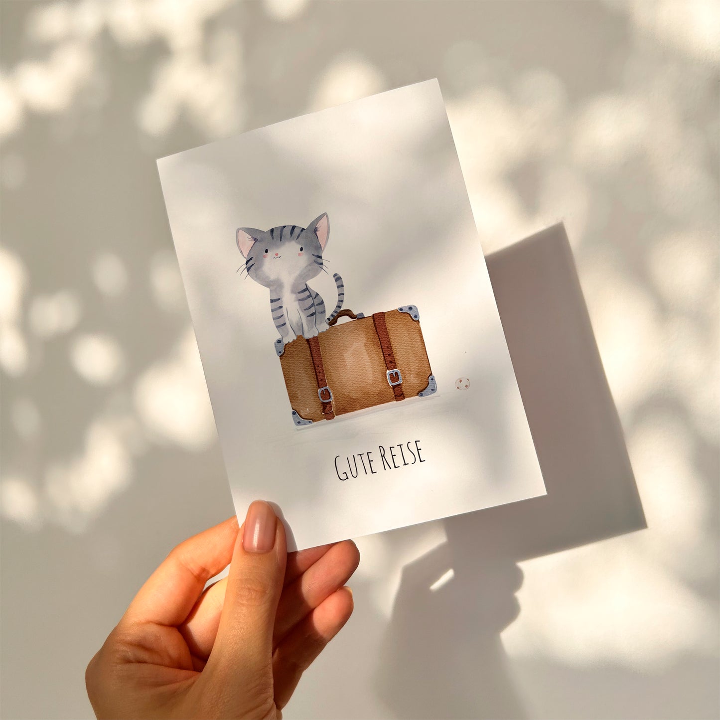 Karte Gute Reise – Katze