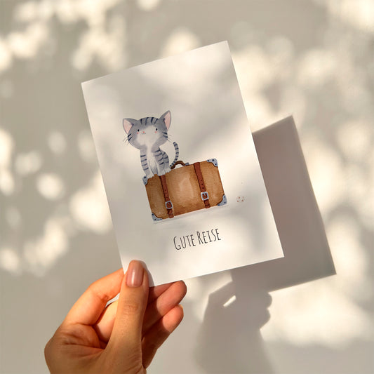 Karte Gute Reise – Katze