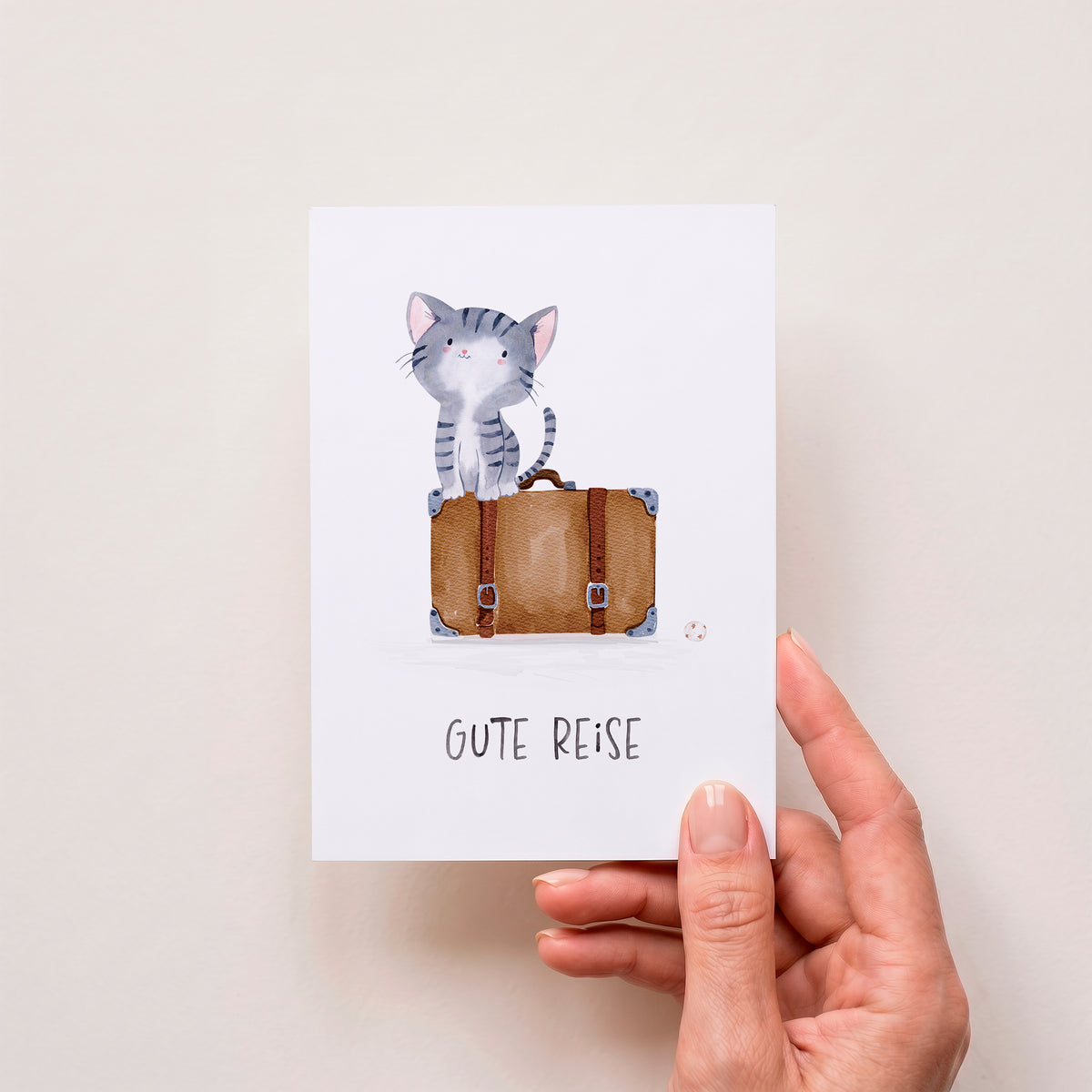 Karte Gute Reise – Katze