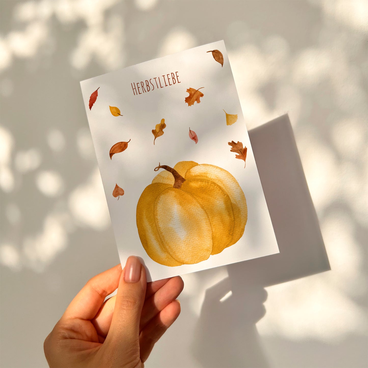Karte Herbstliebe – Kürbis