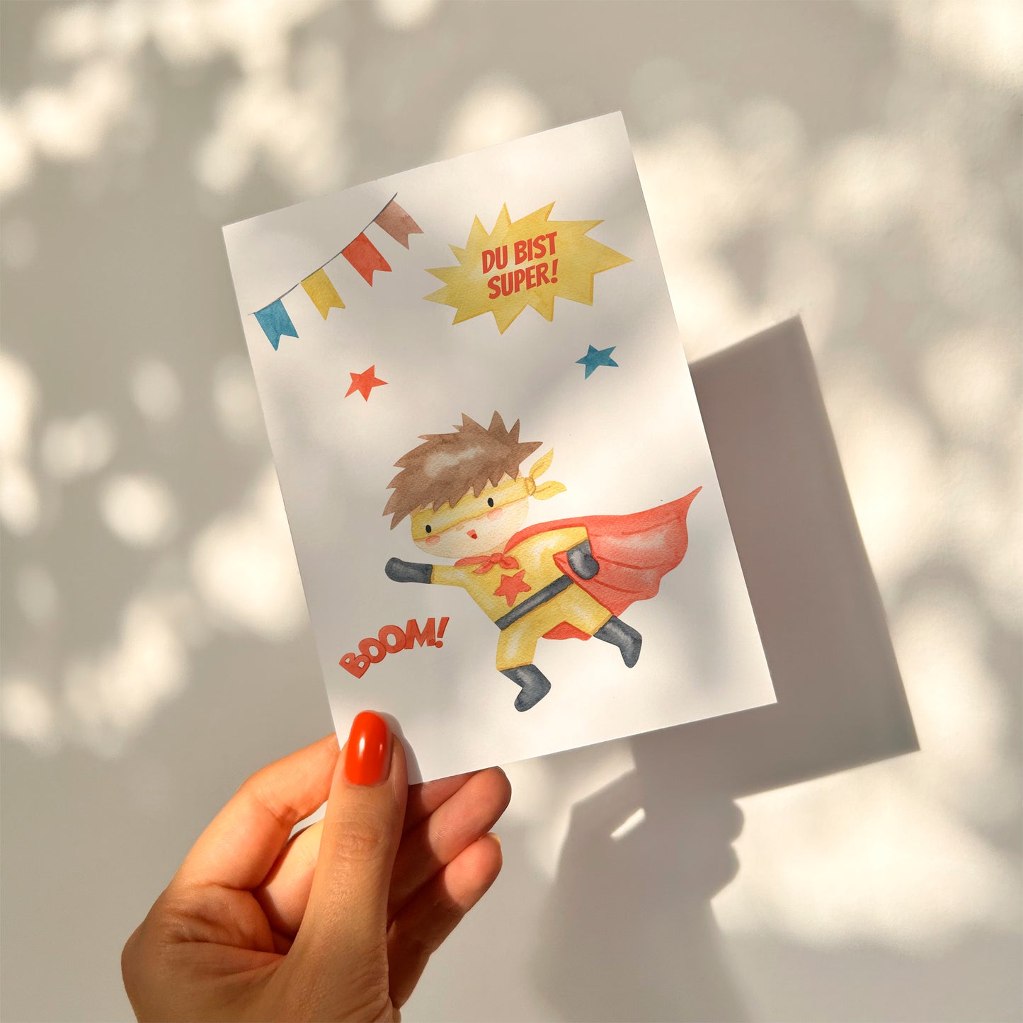Karte Du bist super – Superheld Noah