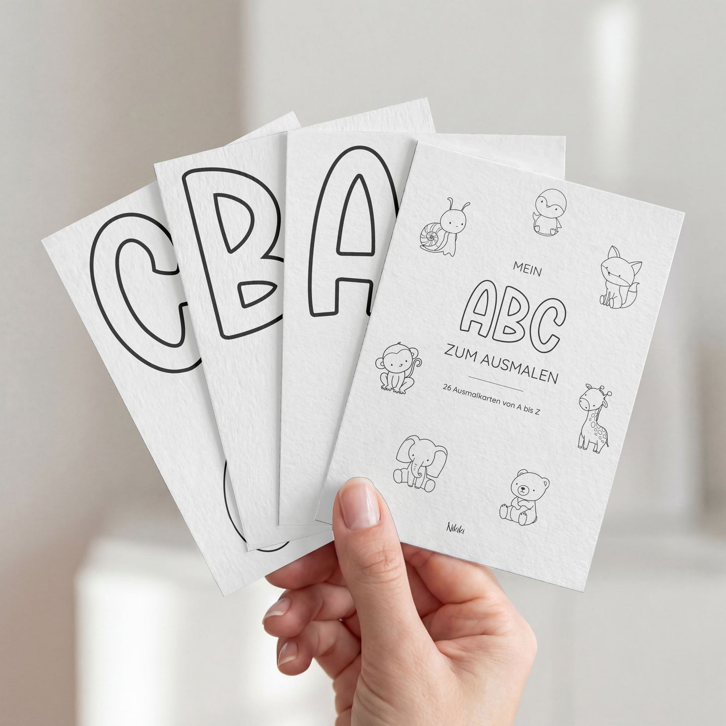 ABC Ausmalkarten Set