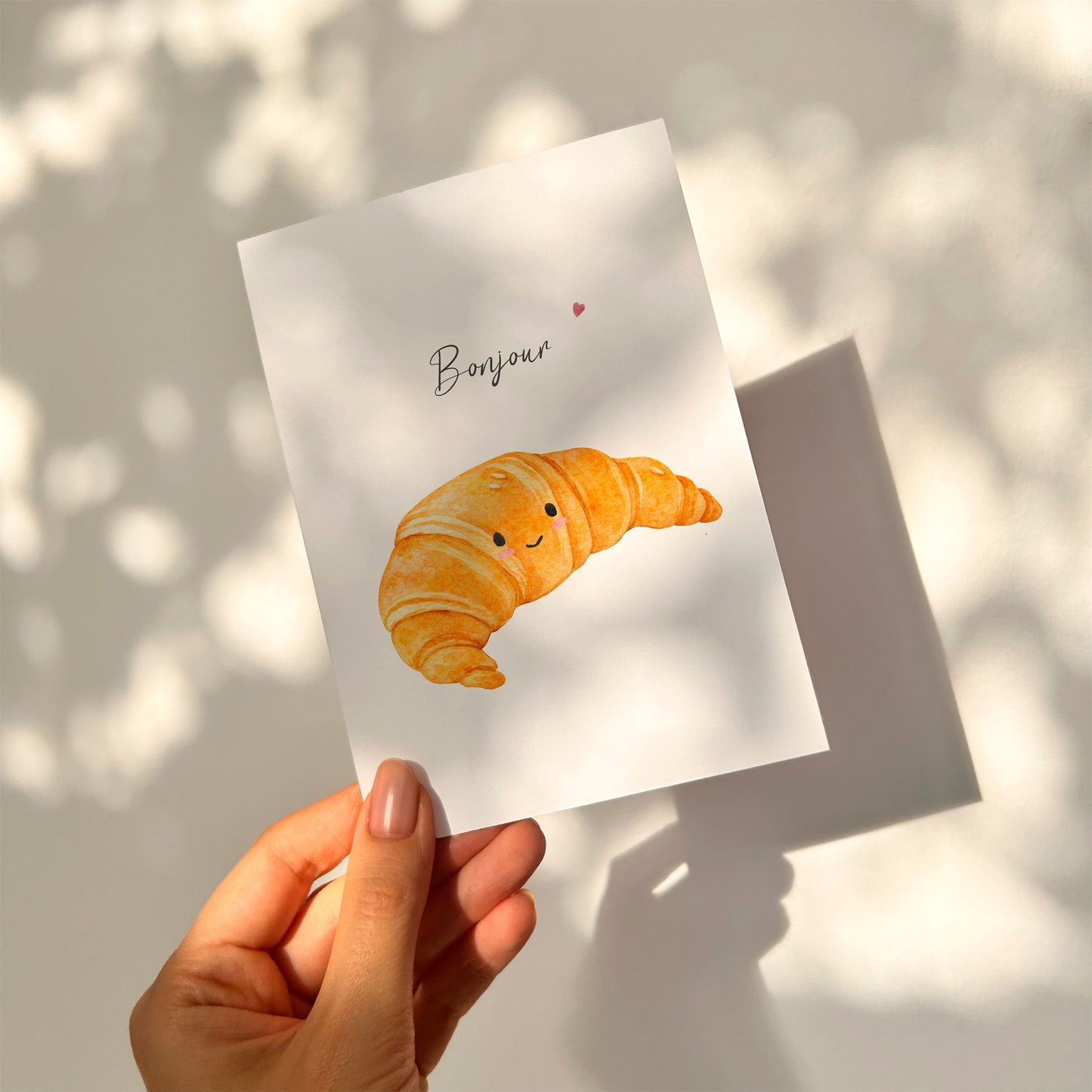 Karte Bonjour Croissant