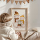 Weihnachtsposter Familie Schneemann