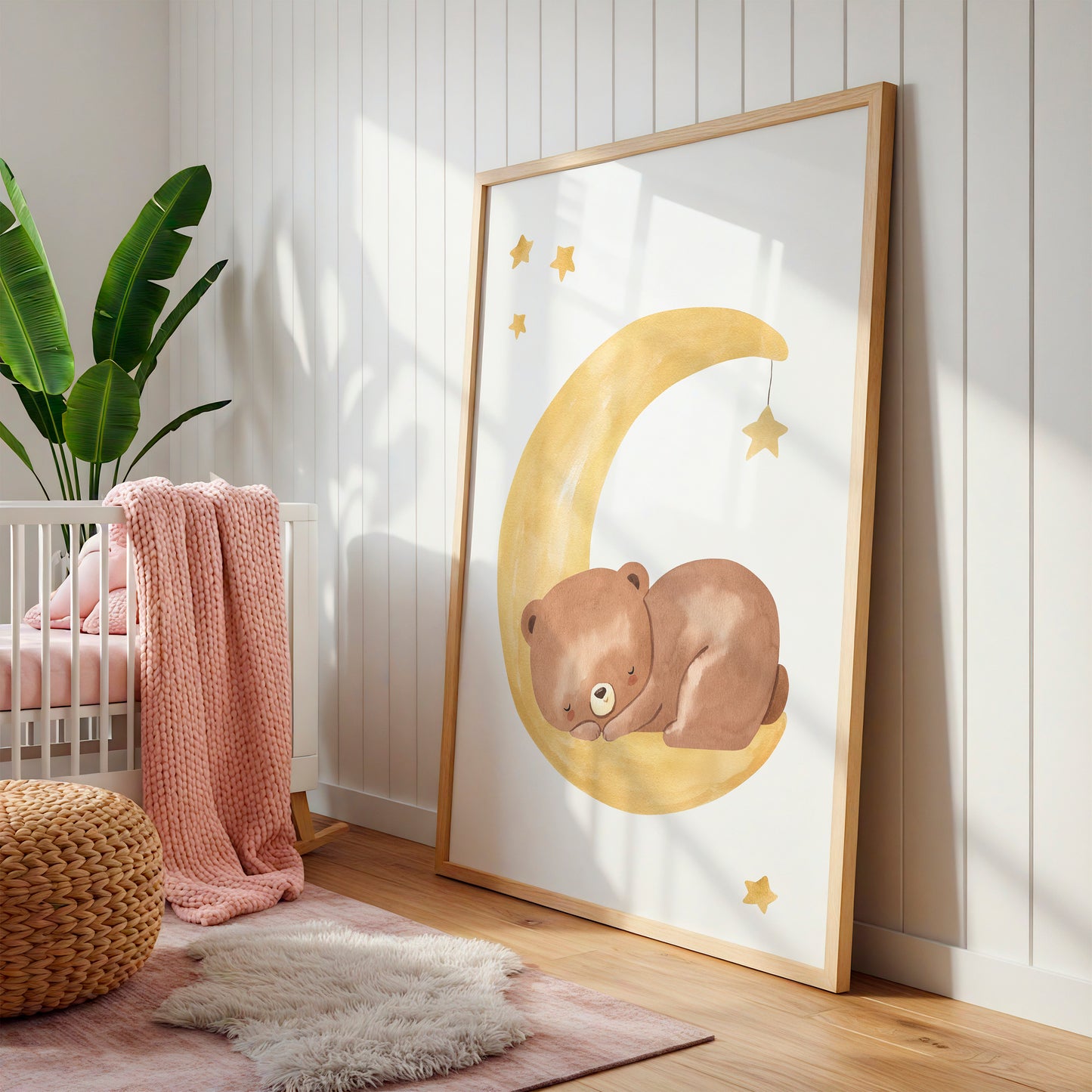 Träumender Bär auf dem Mond Poster