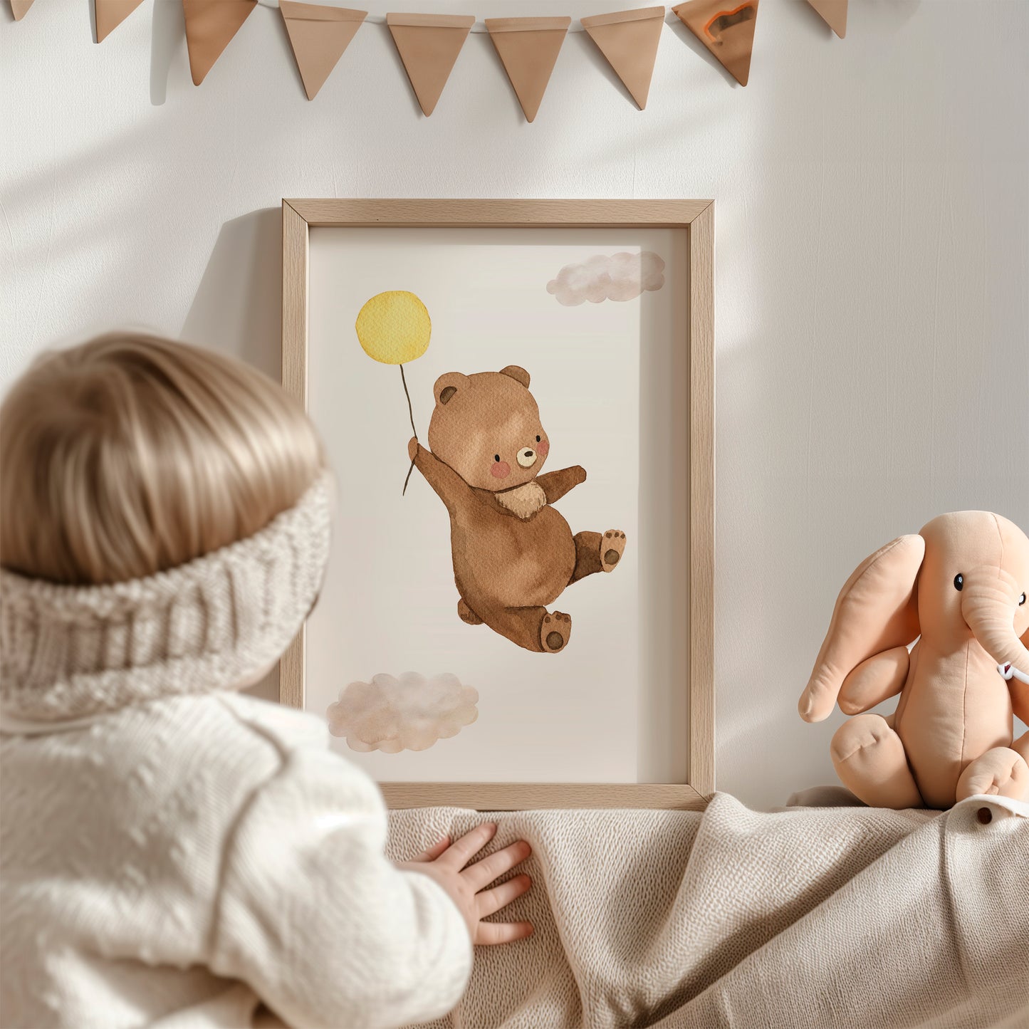 Kleiner Bär mit Ballon Poster
