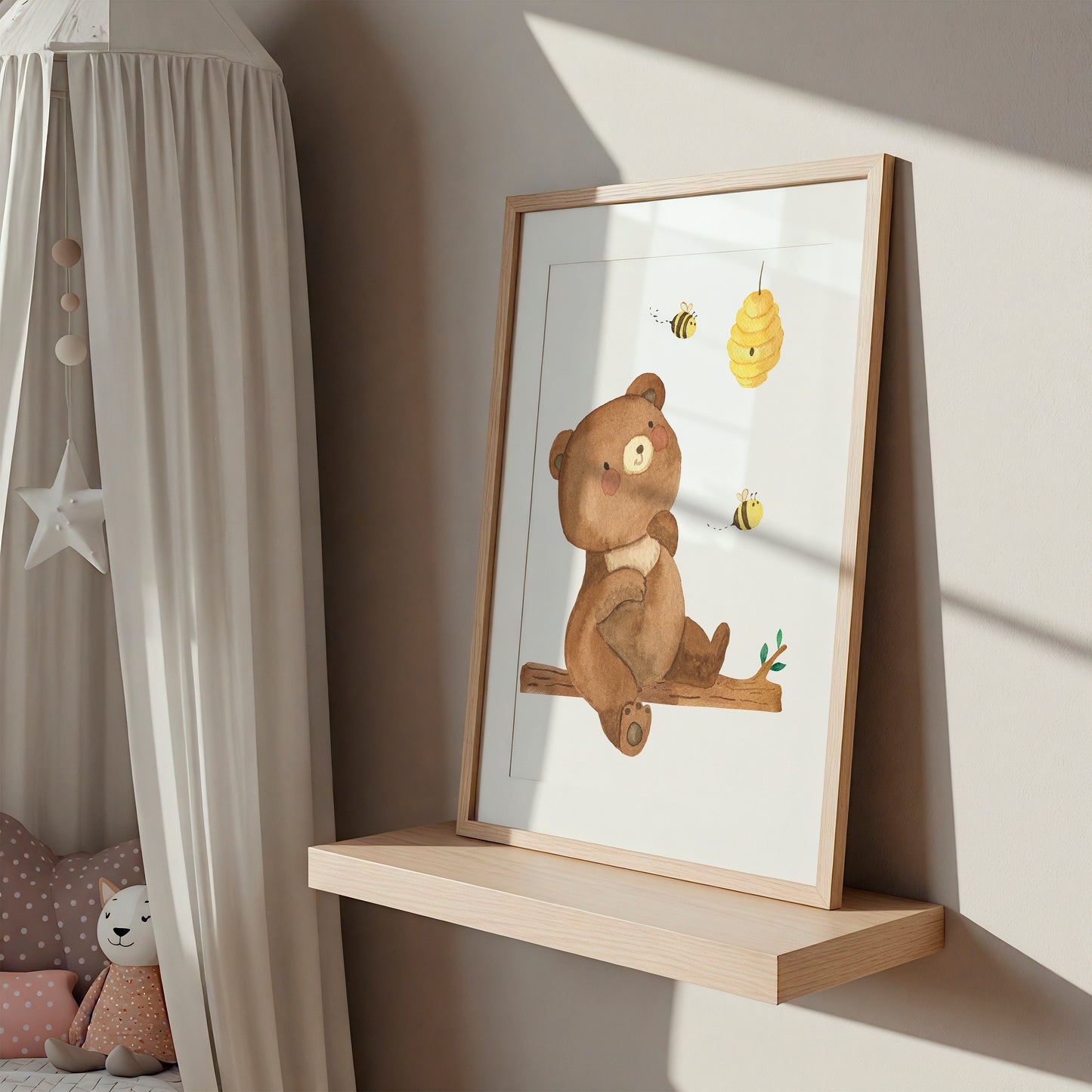 Kleiner Bär & fleißige Bienen Poster