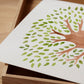 Poster Baum A4 & A3: Handgemaltes Kinderzimmerposter von einem Baum, gedruckt auf hochwertigem, mattem Naturpapier, ideal als Dekoration oder Geschenk für Kinder.