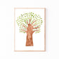 Poster Baum A4 & A3: Handgemaltes Kinderzimmerposter von einem Baum, gedruckt auf hochwertigem, mattem Naturpapier, ideal als Dekoration oder Geschenk für Kinder.
