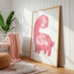 Kleiner pinker Dino Poster