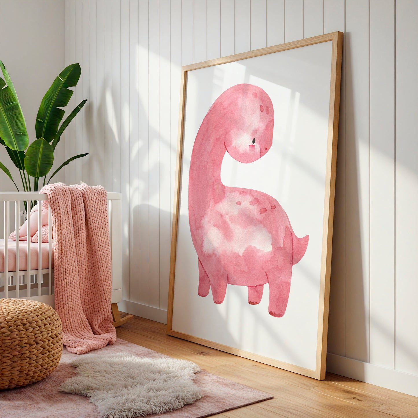 Kleiner pinker Dino Poster