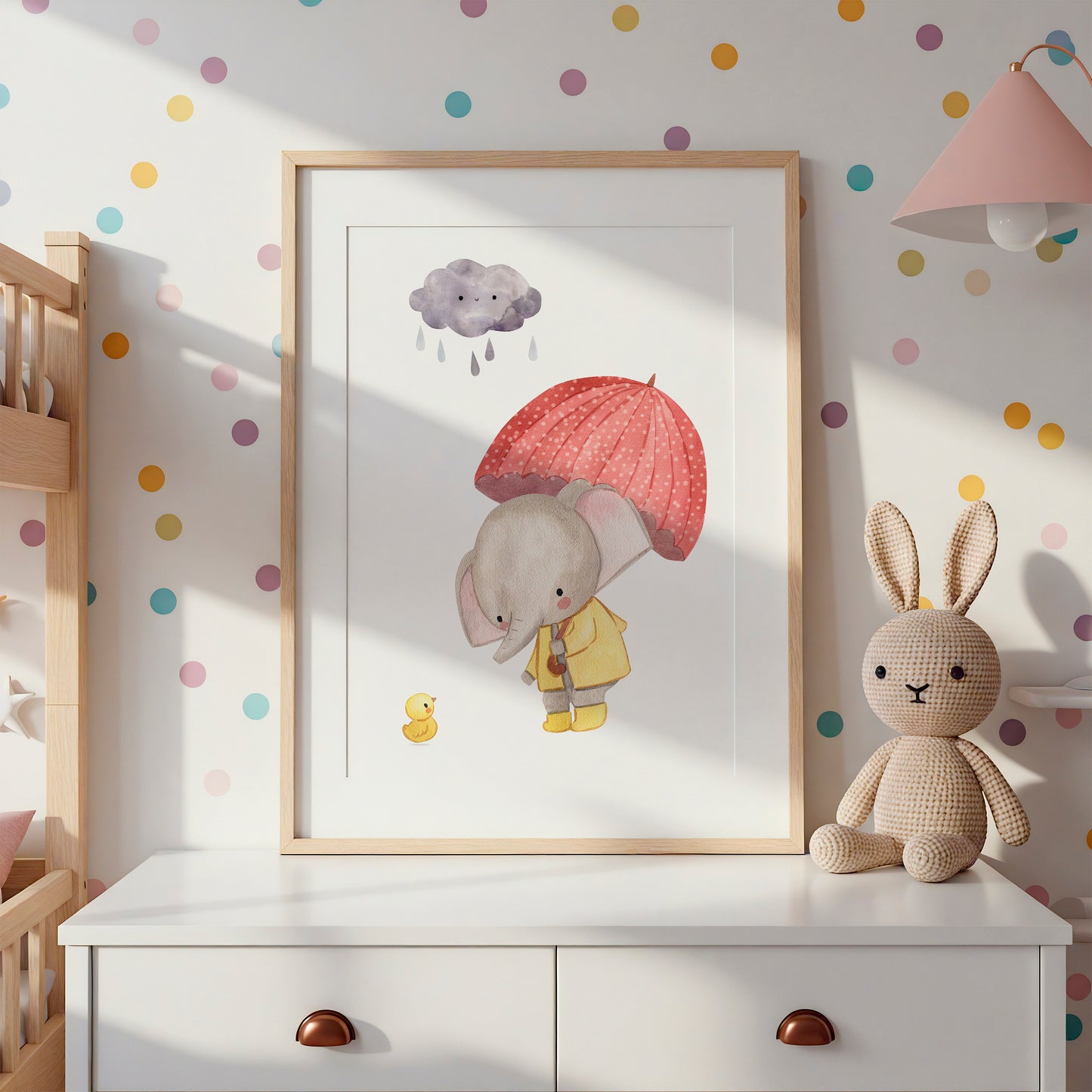Regentag: Elefant & Ente Poster