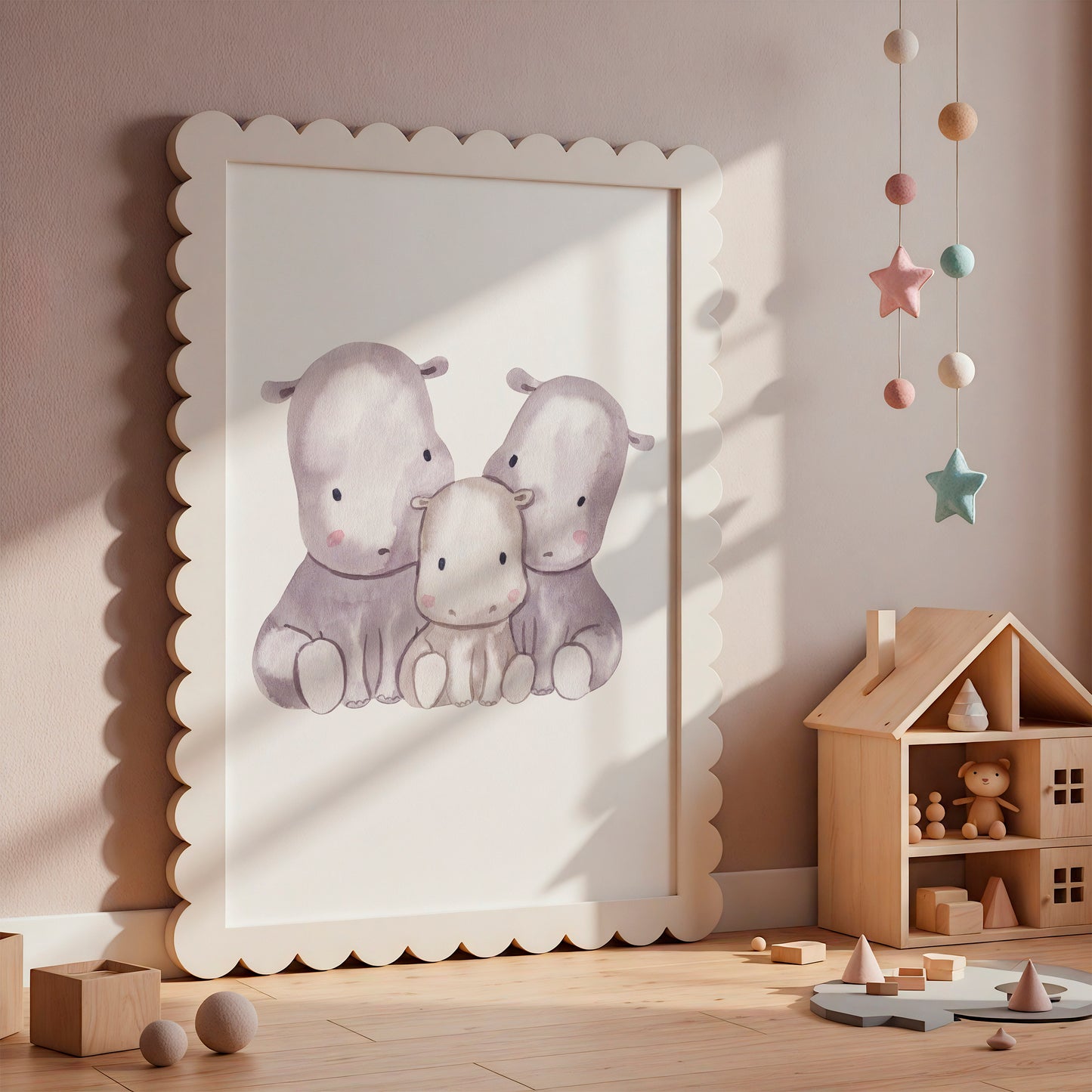 Familie Flusspferd Poster
