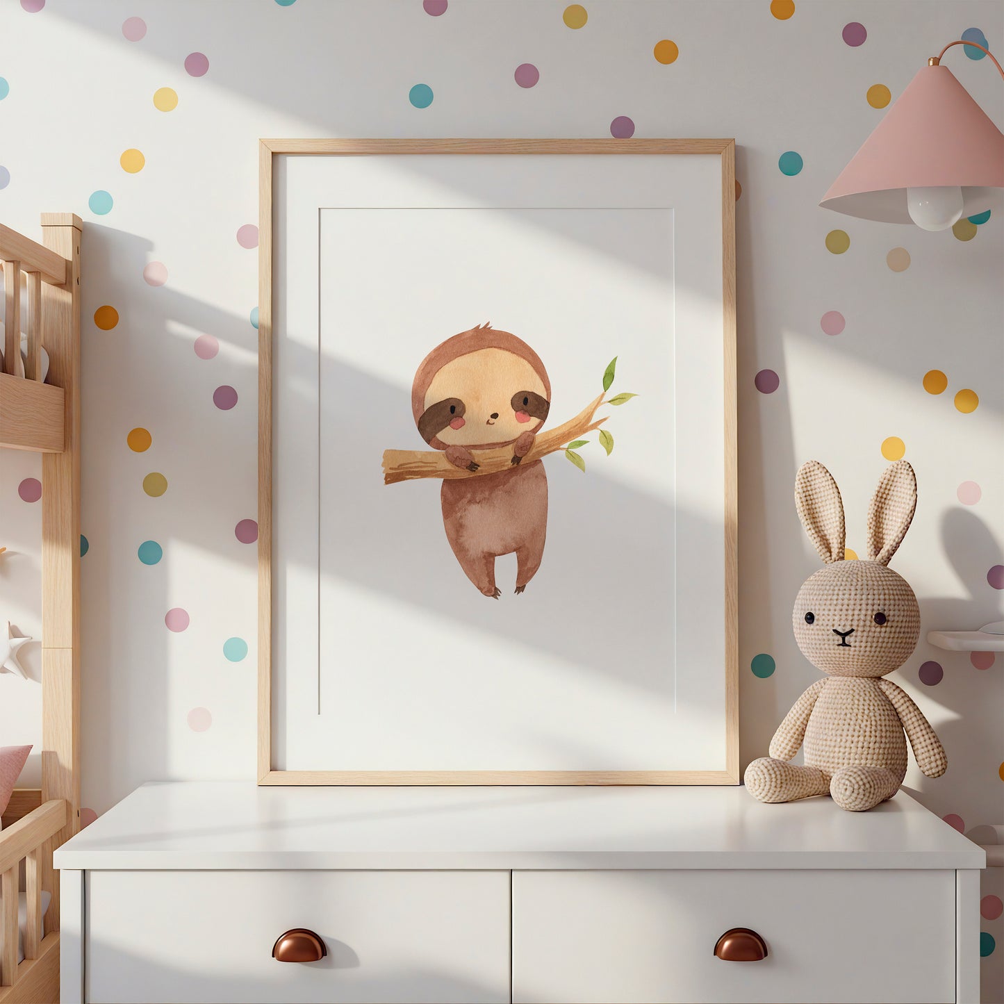 Niedliches Faultier Trio – Poster 3er Set