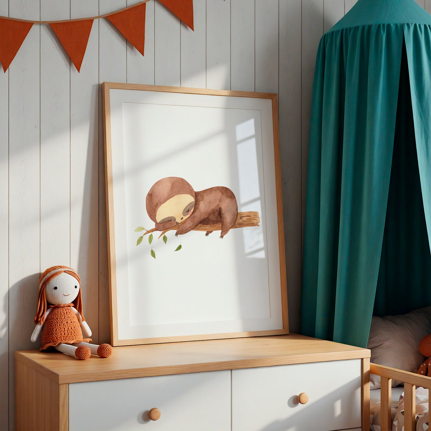 Niedliches Faultier Trio – Poster 3er Set