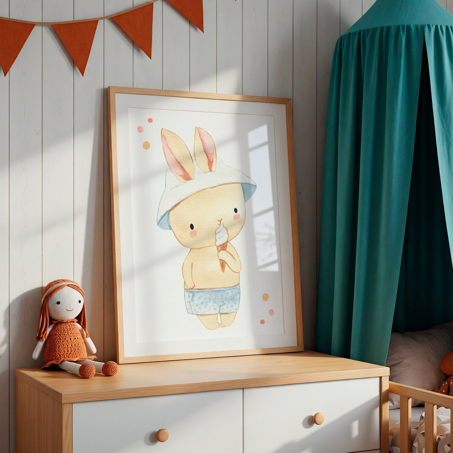 Hase mit Eis Poster