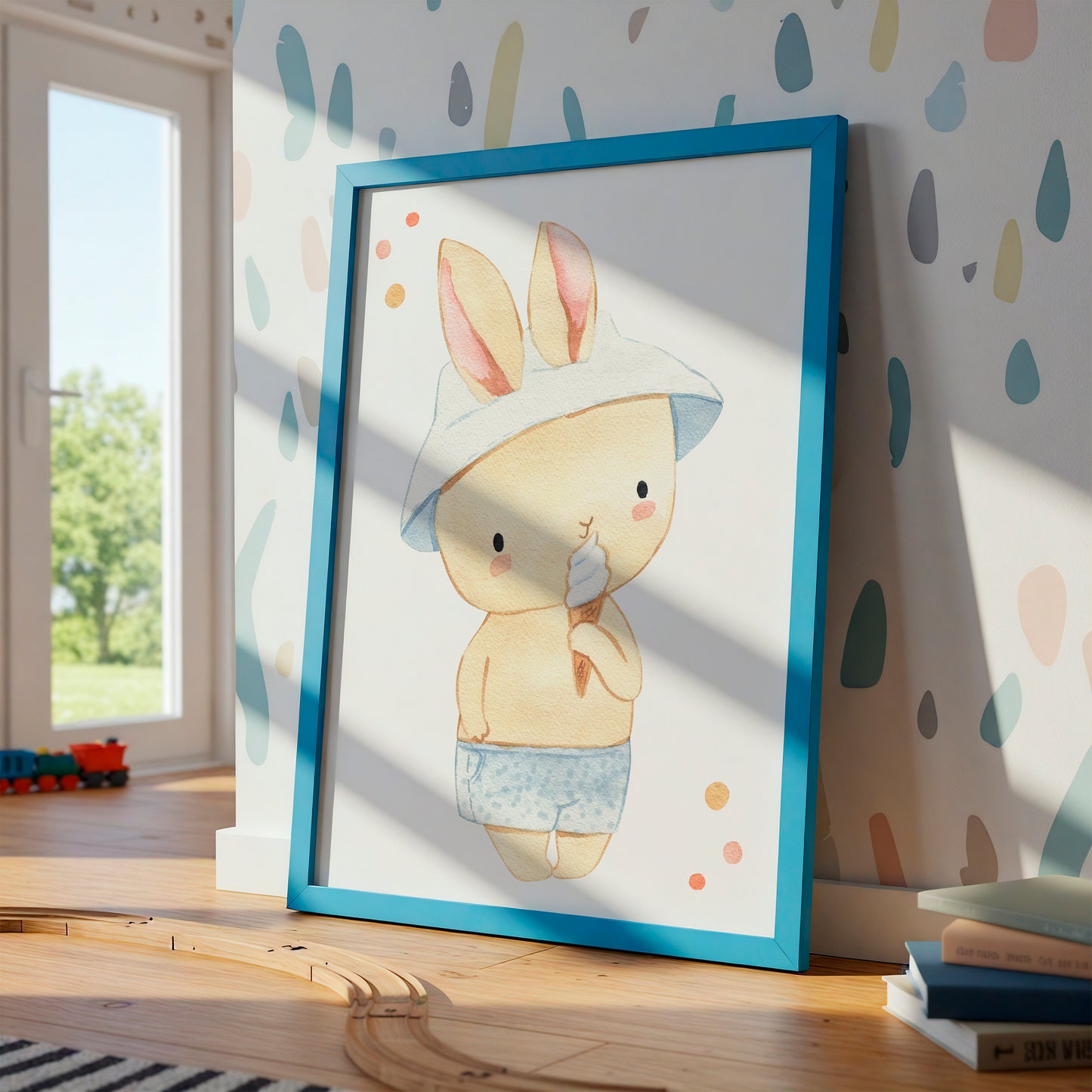 Hase mit Eis Poster