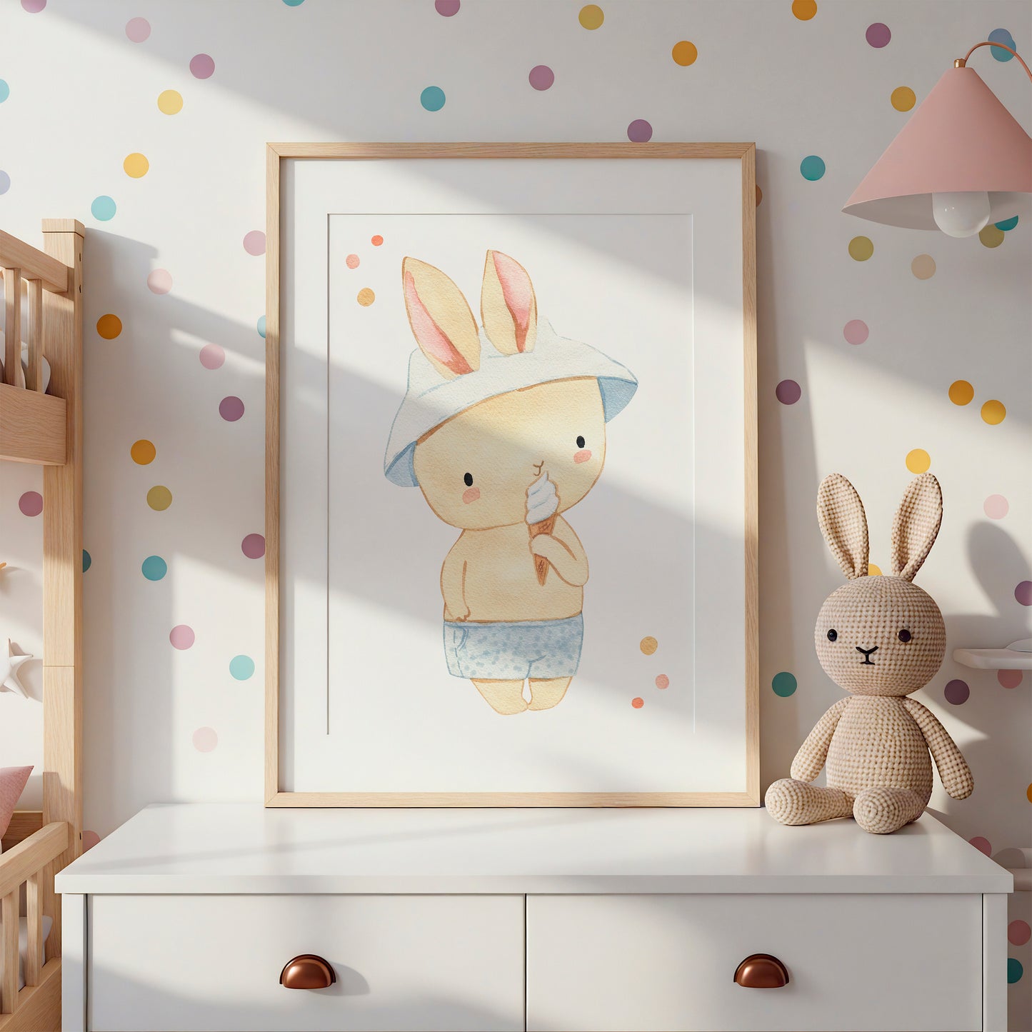 Hase mit Eis Poster